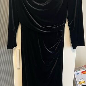 Revelry Black Velvet Long Sleeve Dress